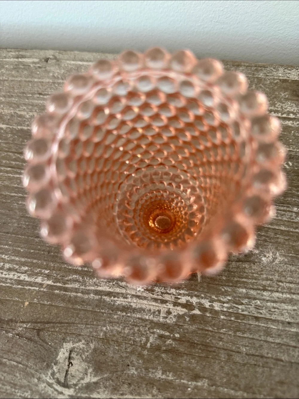 Vintage Hobnail Footed Rose Votive Holder